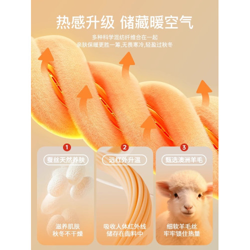 無痕保暖內衣女士帶胸墊加絨髮熱內搭上衣打底衫2025新款秋衣冬季