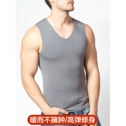 男士德絨保暖背心雙面無痕馬甲男加絨加厚打底內穿坎肩秋冬季無袖