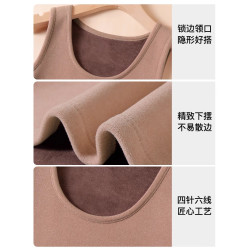 青少年保暖背心男款秋冬季2024新款加絨加厚大碼打底髮熱保暖內衣