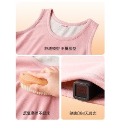 中老年人德絨髮熱內衣爸爸媽媽羊絨保暖背心男女士加絨加厚款秋冬