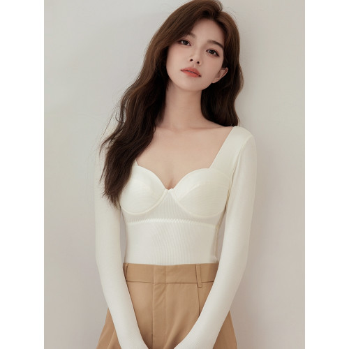 德絨保暖內衣女士帶胸墊低領外穿內搭髮熱秋衣無痕打底衫冬上衣薄 德絨保暖內衣女士帶胸墊低領外穿內搭髮熱秋衣無痕打底衫冬上衣薄