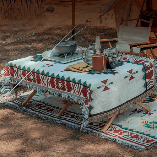 戶外露營毛毯復古毯桌布野餐墊民族風午休毯地毯棉布沙發巾桌布 戶外露營毛毯復古毯桌布野餐墊民族風午休毯地毯棉布沙發巾桌布