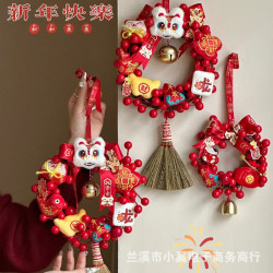 馬年裝飾掛件手工diy材料過年春節年宵場景布置道具福字門掛新年