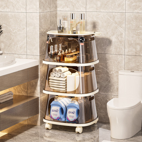 卡通可移動小推車家用客廳收納多層置物架大容量廚房衛浴整理櫃子 卡通可移動小推車家用客廳收納多層置物架大容量廚房衛浴整理櫃子