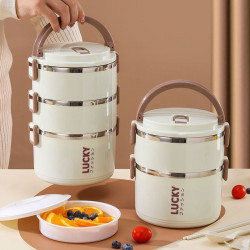 【直播】大容量雙層不鏽鋼保溫飯盒上班族學生便 攜密封餐盒