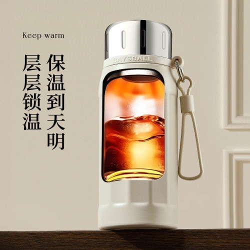 新款保溫杯大容量防漏羅馬學生水壺戶外便捷提手不鏽鋼男生杯