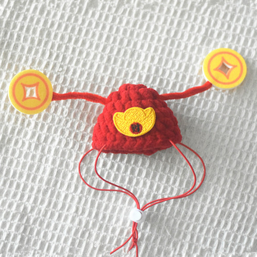 2025恭喜發財新年貓咪帽子英短狗狗頭套頭飾過年寵物變裝帽子 2025恭喜發財新年貓咪帽子英短狗狗頭套頭飾過年寵物變裝帽子