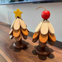 一棵樹高級耐高溫家用創意擺件高級茶杯鍋墊聖誕樹隔熱墊防燙桌面