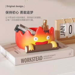 卡通收納托盤可愛卡西法火焰玄關鑰匙收納托盤學生裝飾桌面擺件