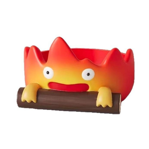卡通收納托盤可愛卡西法火焰玄關鑰匙收納托盤學生裝飾桌面擺件 卡通收納托盤可愛卡西法火焰玄關鑰匙收納托盤學生裝飾桌面擺件