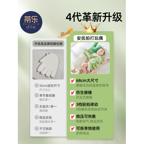 蒂樂大蔥嬰兒安撫玩偶手掌拍打哄睡神器寶寶拍屁股蔥姨媽哄娃睡覺 蒂樂大蔥嬰兒安撫玩偶手掌拍打哄睡神器寶寶拍屁股蔥姨媽哄娃睡覺