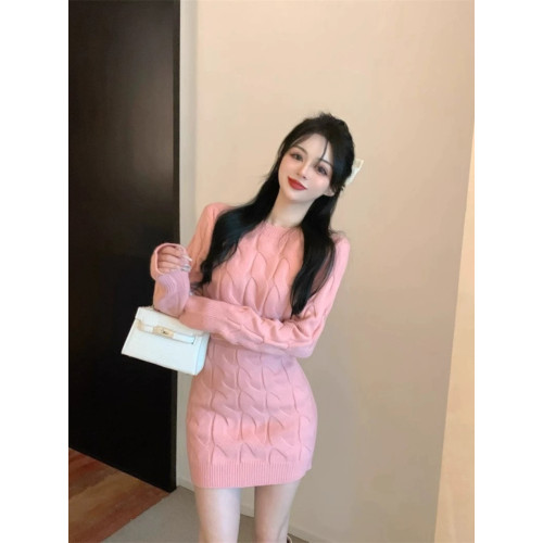 冬裙套裝兩件套氣質顯瘦赫本風法式復古針織毛衣打底配大衣連衣裙