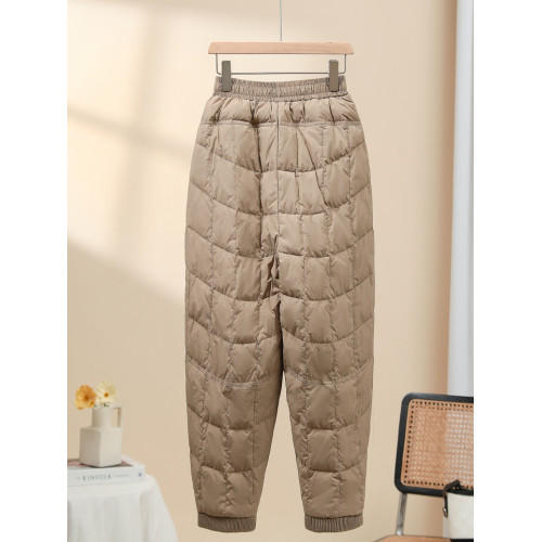 羽絨褲女2025年新款高腰保暖外穿九分褲加厚白鴨絨休閒褲冬季大碼 羽絨褲女2025年新款高腰保暖外穿九分褲加厚白鴨絨休閒褲冬季大碼