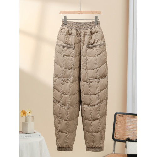 羽絨褲女2025年新款高腰保暖外穿九分褲加厚白鴨絨休閒褲冬季大碼 羽絨褲女2025年新款高腰保暖外穿九分褲加厚白鴨絨休閒褲冬季大碼