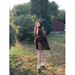 復古美拉德套裝慵懶風軟糯毛衣開衫女秋冬2025新款針織背心兩件套