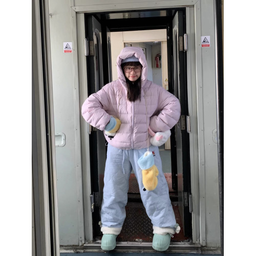 期望Studoo冬季格子拼接加厚棉褲男女慵懶寬松休閒滑雪長褲小個子 期望Studoo冬季格子拼接加厚棉褲男女慵懶寬松休閒滑雪長褲小個子