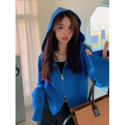 連帽衛衣針織開衫外套小個子女裝2025秋冬新款慵懶寬松打底毛衣潮 連帽衛衣針織開衫外套小個子女裝2025秋冬新款慵懶寬松打底毛衣潮