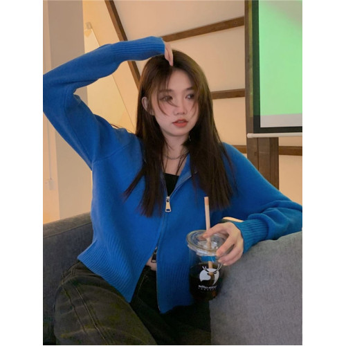 連帽衛衣針織開衫外套小個子女裝2025秋冬新款慵懶寬松打底毛衣潮 連帽衛衣針織開衫外套小個子女裝2025秋冬新款慵懶寬松打底毛衣潮