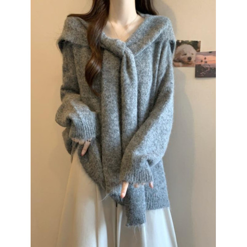 大碼多巴胺穿搭針織毛衣一整套女秋冬穿搭胖mm顯瘦黃色遮屁股上衣