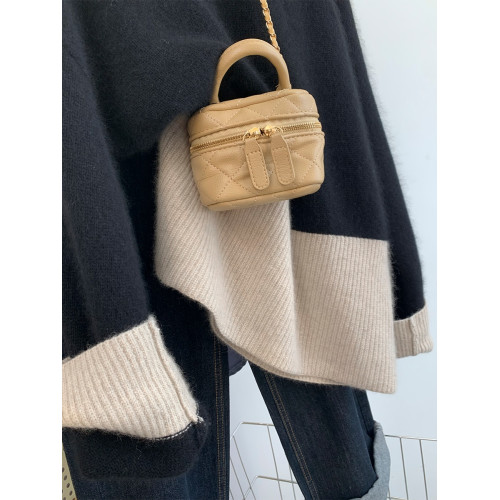 黑白撞色浣熊絨毛衣女秋冬高級感寬松慵懶打底針織羊毛衫加厚秋冬 黑白撞色浣熊絨毛衣女秋冬高級感寬松慵懶打底針織羊毛衫加厚秋冬