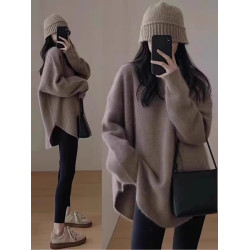 紅色毛衣女孕婦秋冬季慵懶風內搭打底衫2025新款洋氣寬松針織上衣