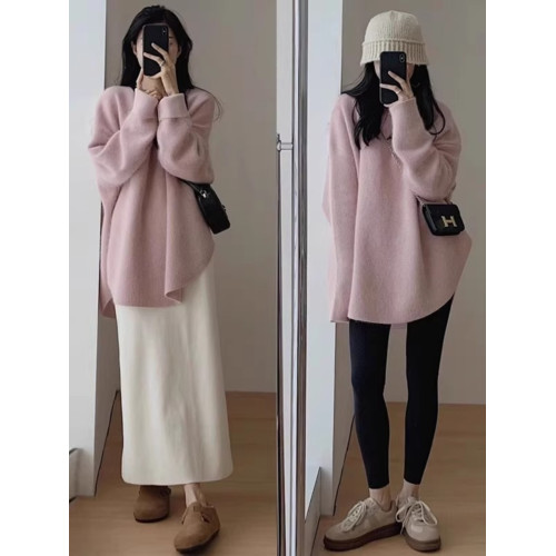 紅色毛衣女孕婦秋冬季慵懶風內搭打底衫2025新款洋氣寬松針織上衣 紅色毛衣女孕婦秋冬季慵懶風內搭打底衫2025新款洋氣寬松針織上衣