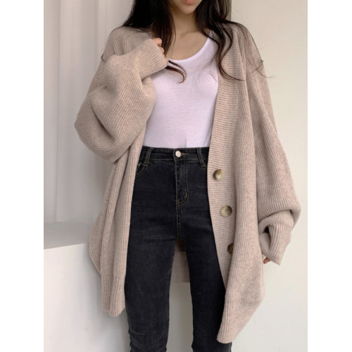 大碼美拉德慵懶風針織開衫毛衣外套女2025秋冬胖mm寬松中長款上衣 大碼美拉德慵懶風針織開衫毛衣外套女2025秋冬胖mm寬松中長款上衣