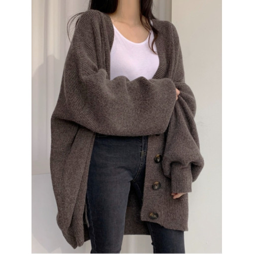 大碼美拉德慵懶風針織開衫毛衣外套女2025秋冬胖mm寬松中長款上衣 大碼美拉德慵懶風針織開衫毛衣外套女2025秋冬胖mm寬松中長款上衣