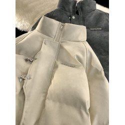 東北零下40度防寒服美式pu皮情侶羽絨服女冬季麵包服寬松棉襖外套