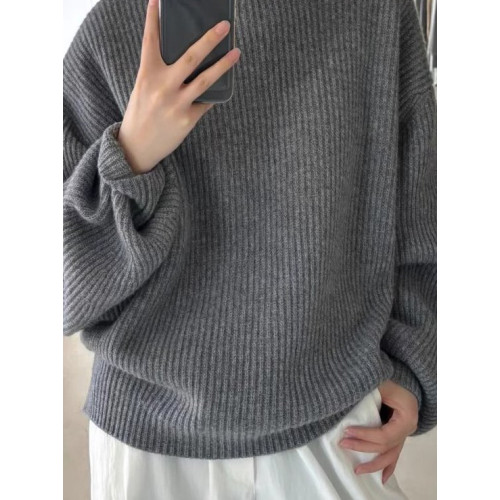 歐貨高級感黑色浣熊絨毛衣女秋冬季寬松慵懶風套頭針織衫內搭上衣 歐貨高級感黑色浣熊絨毛衣女秋冬季寬松慵懶風套頭針織衫內搭上衣