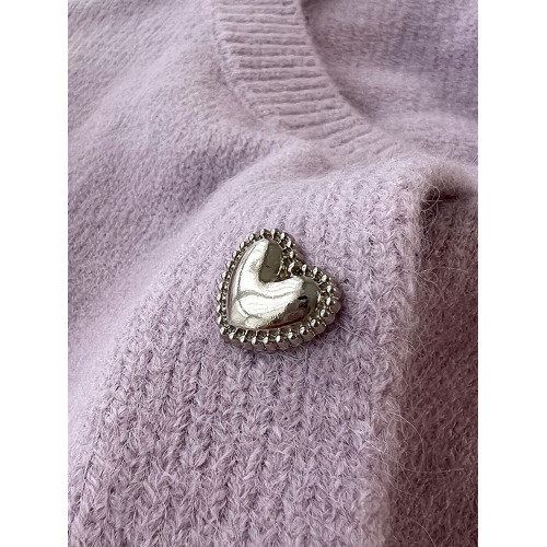 軟糯糯溫柔愛心釦毛衣外套女開衫秋冬外搭短款小個子秋冬針織上衣