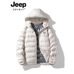 JEEP SPIRIT輕薄羽絨服女秋冬季2025新款短款白鴨絨媽媽連帽外套