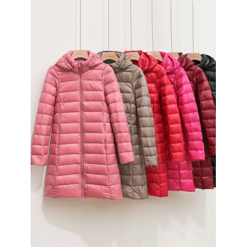 2024年秋冬新款輕薄羽絨服女中長款白鴨絨韓版輕便顯瘦外套脫卸帽 2024年秋冬新款輕薄羽絨服女中長款白鴨絨韓版輕便顯瘦外套脫卸帽