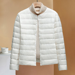 反季輕薄羽絨服內膽女款薄款大碼短款圓領無領秋冬打底內搭外套潮