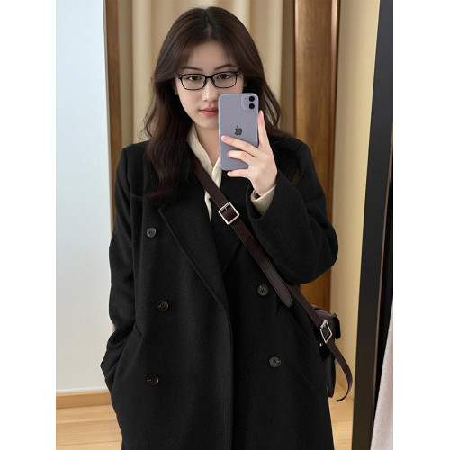 黑色羽絨服內膽女中長款小個子2024新款冬季加厚保暖大衣冬裝外套