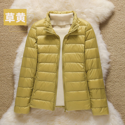 輕薄羽絨服女2022年新款女連帽立領輕便修身薄款短款大碼秋冬外套 輕薄羽絨服女2022年新款女連帽立領輕便修身薄款短款大碼秋冬外套