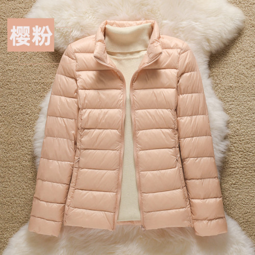 輕薄羽絨服女2022年新款女連帽立領輕便修身薄款短款大碼秋冬外套 輕薄羽絨服女2022年新款女連帽立領輕便修身薄款短款大碼秋冬外套