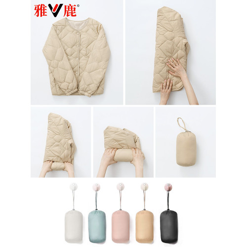 雅鹿2025新款輕薄羽絨服女內膽冬季圓領短款百搭休閒時尚女士外套 雅鹿2025新款輕薄羽絨服女內膽冬季圓領短款百搭休閒時尚女士外套