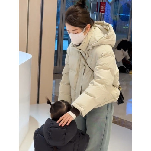 美拉德咖色短款小個子連帽羽絨服女冬季2025新款白鴨絨加厚外套 美拉德咖色短款小個子連帽羽絨服女冬季2025新款白鴨絨加厚外套