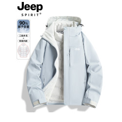 JEEP SPIRIT沖鋒衣羽絨服男女款2025新款冬季三合一加絨加厚外套