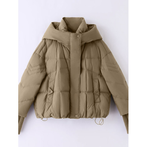 高級感超好看短款羽絨服女冬季2025年新款時尚歐貨連帽連帽厚外套 高級感超好看短款羽絨服女冬季2025年新款時尚歐貨連帽連帽厚外套