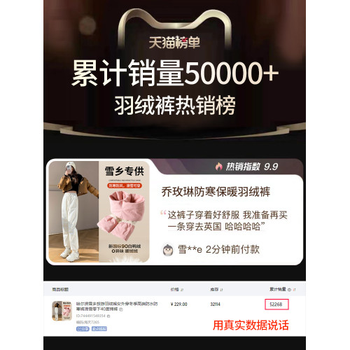 哈爾濱雪鄕旅遊羽絨褲女外穿冬季高級防水防寒褲滑雪零下40度棉褲 哈爾濱雪鄕旅遊羽絨褲女外穿冬季高級防水防寒褲滑雪零下40度棉褲