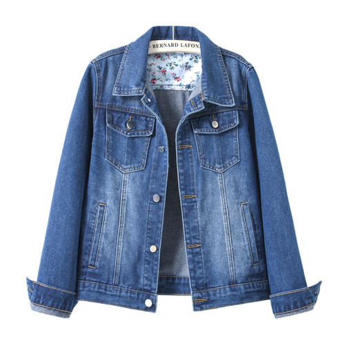 韓版修身百搭牛仔外套女短款春秋小個子休閒內袋長袖學生夾克上衣 韓版修身百搭牛仔外套女短款春秋小個子休閒內袋長袖學生夾克上衣