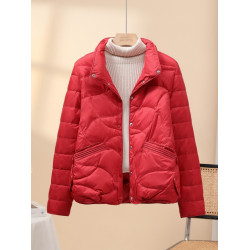 輕薄羽絨服女短款薄款2025年新款韓版時尚立領小個子白鴨絨秋冬潮