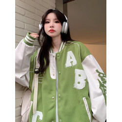 美式棒球服外套少女春秋冬2025新款初中高中學生美拉德ins潮上衣