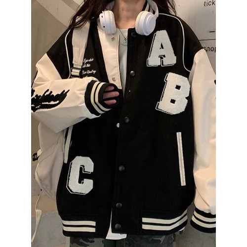 美式棒球服外套少女春秋冬2025新款初中高中學生美拉德ins潮上衣 美式棒球服外套少女春秋冬2025新款初中高中學生美拉德ins潮上衣