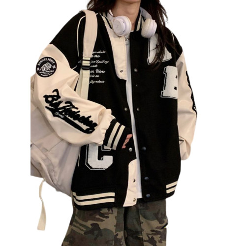 美式棒球服外套少女春秋冬2025新款初中高中學生美拉德ins潮上衣 美式棒球服外套少女春秋冬2025新款初中高中學生美拉德ins潮上衣