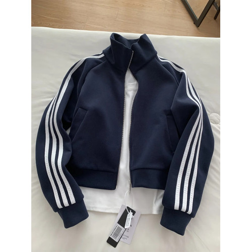 三條杠短款衛衣外套女秋季立領修身棒球服小個子運動上衣2025新款 三條杠短款衛衣外套女秋季立領修身棒球服小個子運動上衣2025新款