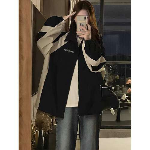 沖鋒衣外套女秋冬款寬松百搭休閒學生運動情侶加絨加厚夾克上衣潮 沖鋒衣外套女秋冬款寬松百搭休閒學生運動情侶加絨加厚夾克上衣潮