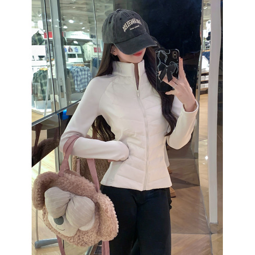 白色輕薄羽絨服女冬季2025新款短款修身顯瘦上衣內膽內搭運動外套 白色輕薄羽絨服女冬季2025新款短款修身顯瘦上衣內膽內搭運動外套